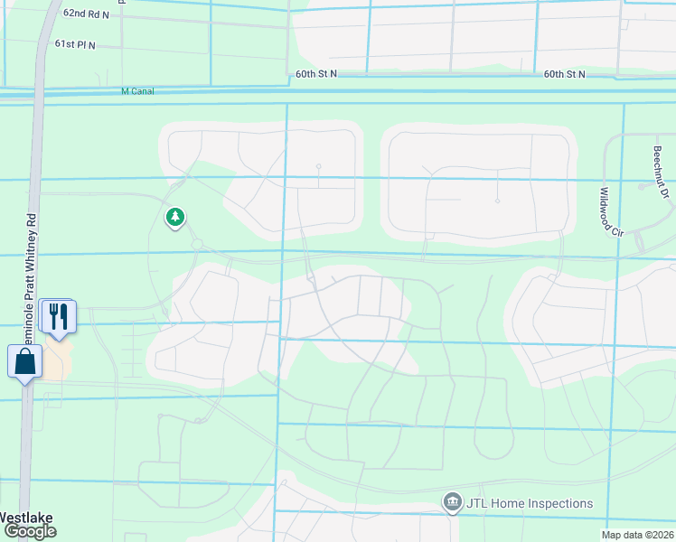 map of restaurants, bars, coffee shops, grocery stores, and more near 15808 Amelia Terrace in Westlake