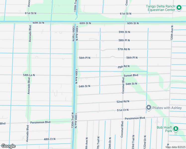 map of restaurants, bars, coffee shops, grocery stores, and more near 12809 Sunset Boulevard in West Palm Beach