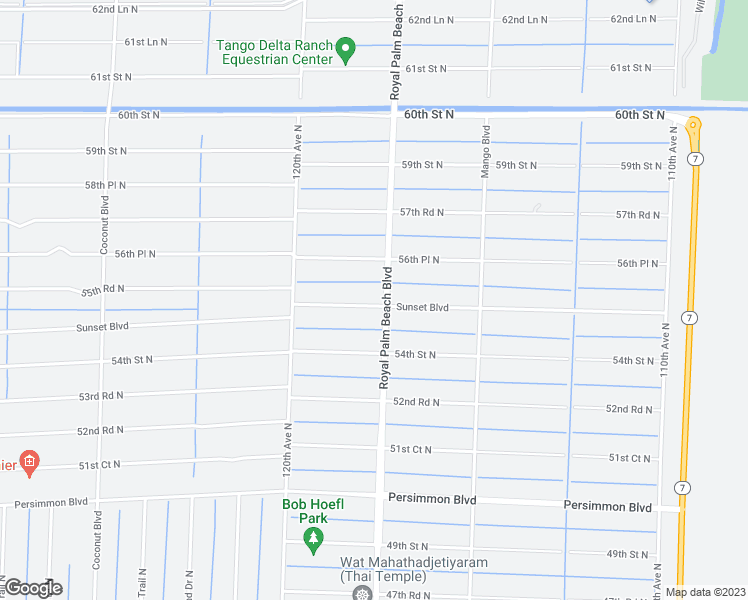 map of restaurants, bars, coffee shops, grocery stores, and more near 5511 Royal Palm Beach Boulevard in West Palm Beach