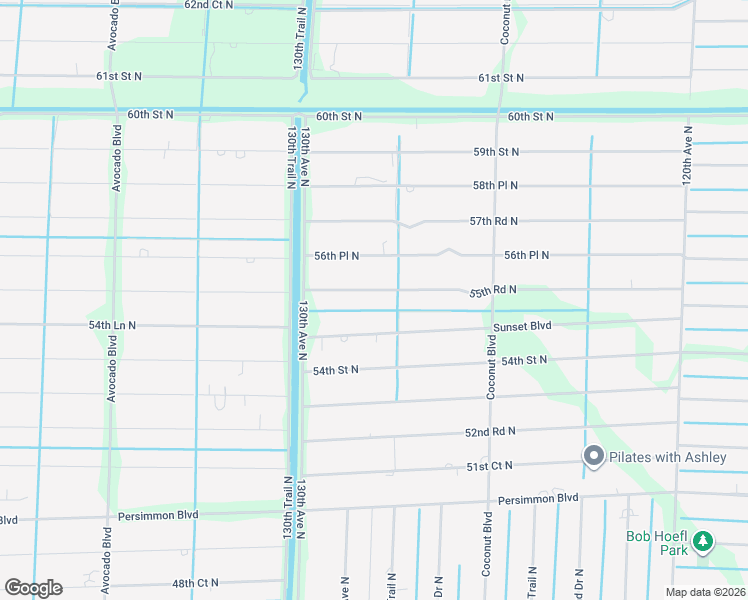 map of restaurants, bars, coffee shops, grocery stores, and more near 12810 55th Road North in West Palm Beach