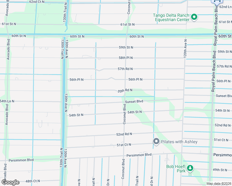 map of restaurants, bars, coffee shops, grocery stores, and more near 12646 55th Road North in West Palm Beach