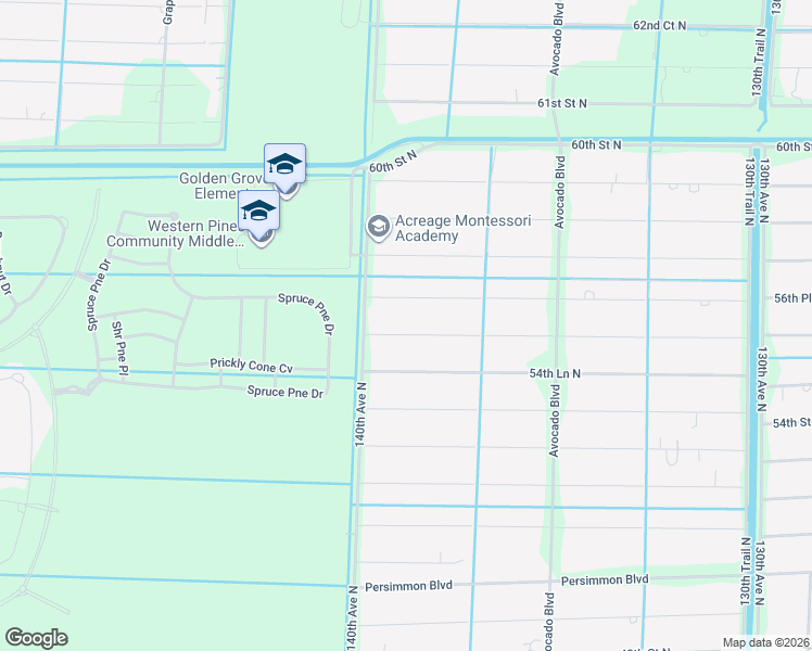 map of restaurants, bars, coffee shops, grocery stores, and more near 13882 56th Place North in West Palm Beach