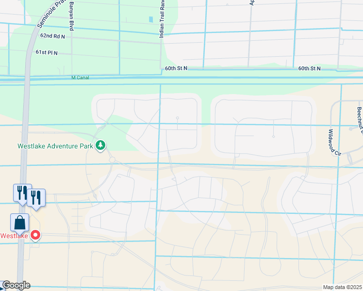 map of restaurants, bars, coffee shops, grocery stores, and more near 15973 Whippoorwill Circle in Loxahatchee