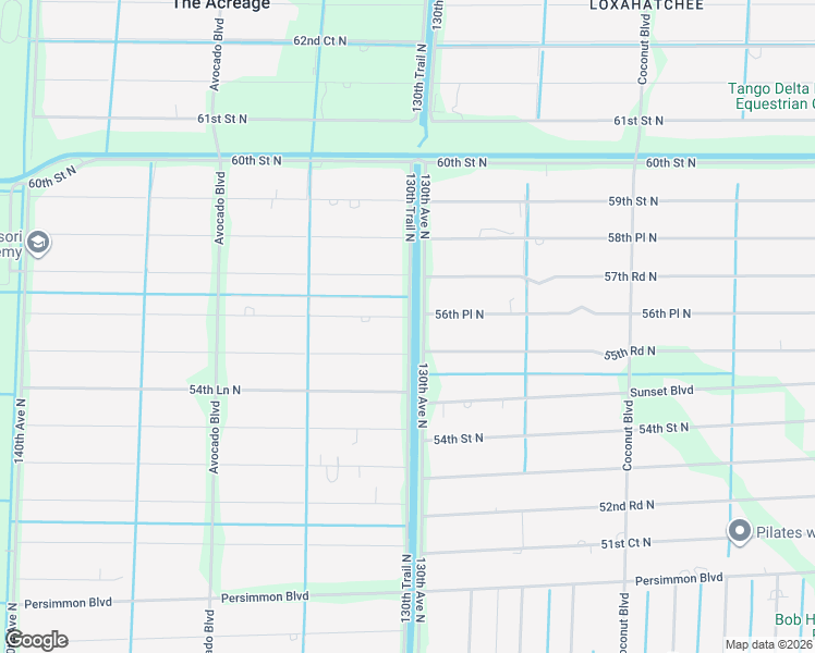 map of restaurants, bars, coffee shops, grocery stores, and more near 13028 56th Place North in West Palm Beach