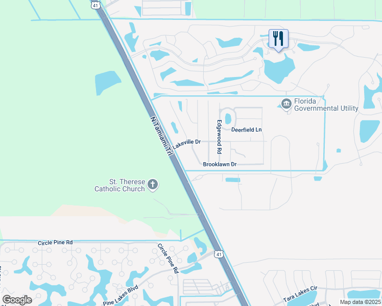 map of restaurants, bars, coffee shops, grocery stores, and more near 2030 Brooklawn Drive in North Fort Myers