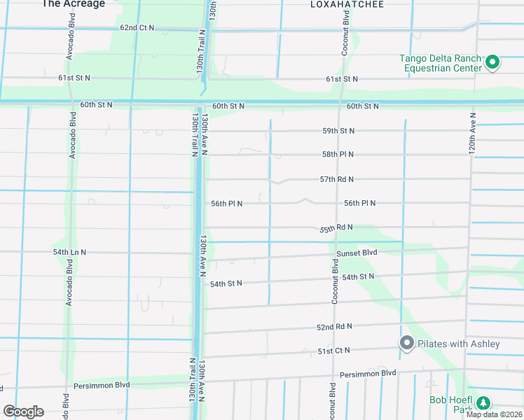 map of restaurants, bars, coffee shops, grocery stores, and more near 12780 56th Place North in West Palm Beach