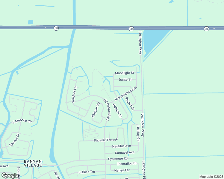 map of restaurants, bars, coffee shops, grocery stores, and more near 111 Holland Drive in LaBelle