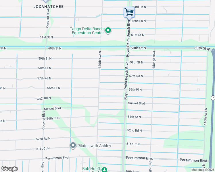 map of restaurants, bars, coffee shops, grocery stores, and more near 11884 56th Place North in West Palm Beach