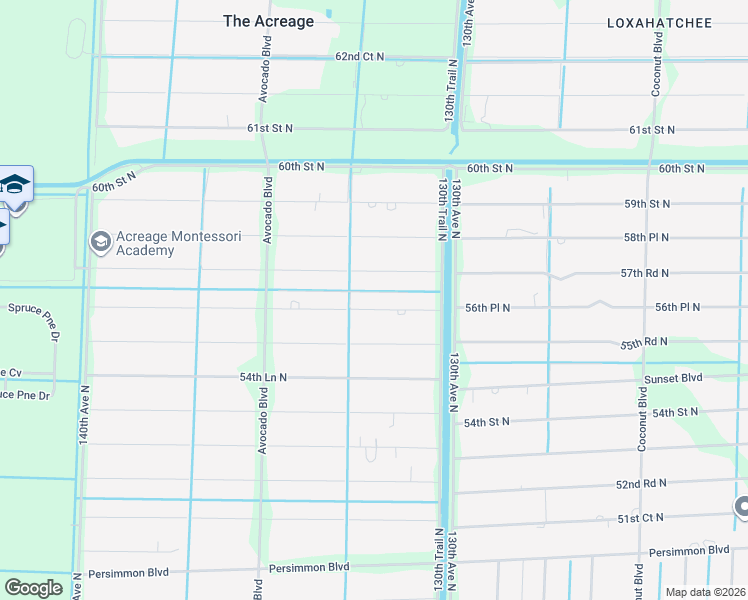 map of restaurants, bars, coffee shops, grocery stores, and more near 13220 56th Place North in West Palm Beach