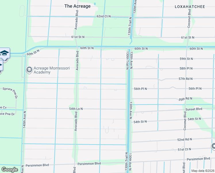 map of restaurants, bars, coffee shops, grocery stores, and more near 13220 56th Place North in West Palm Beach