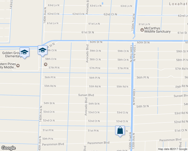 map of restaurants, bars, coffee shops, grocery stores, and more near 13396 56th Place North in West Palm Beach