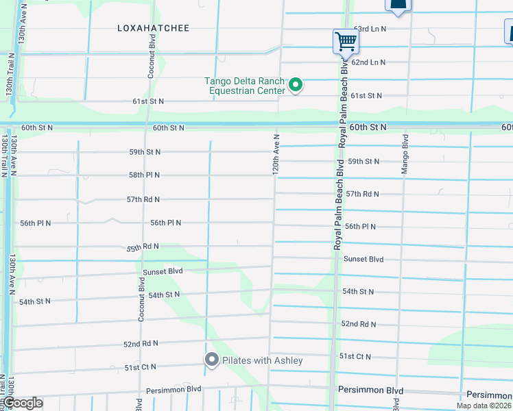 map of restaurants, bars, coffee shops, grocery stores, and more near 12070 57th Road North in West Palm Beach