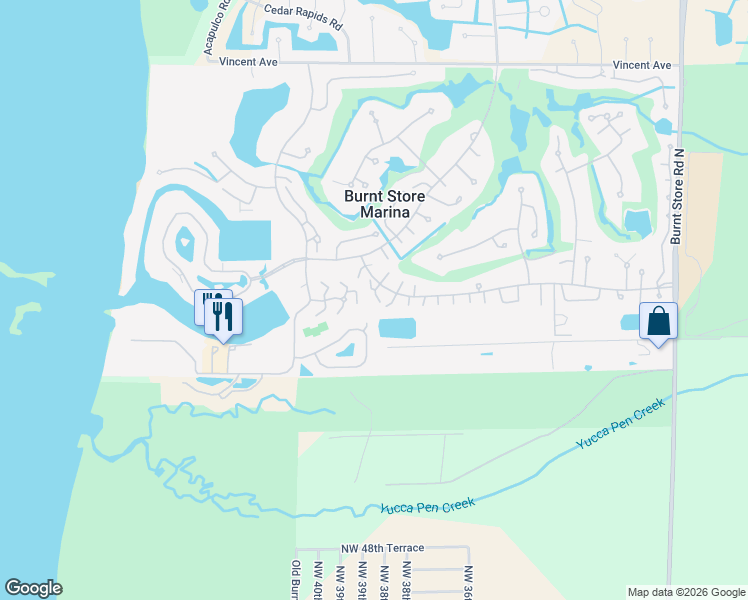 map of restaurants, bars, coffee shops, grocery stores, and more near 1544 Islamorada Boulevard in Punta Gorda