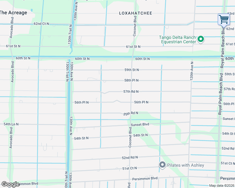 map of restaurants, bars, coffee shops, grocery stores, and more near 12610 57th Road North in West Palm Beach