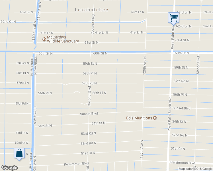 map of restaurants, bars, coffee shops, grocery stores, and more near 12350 57th Road North in West Palm Beach