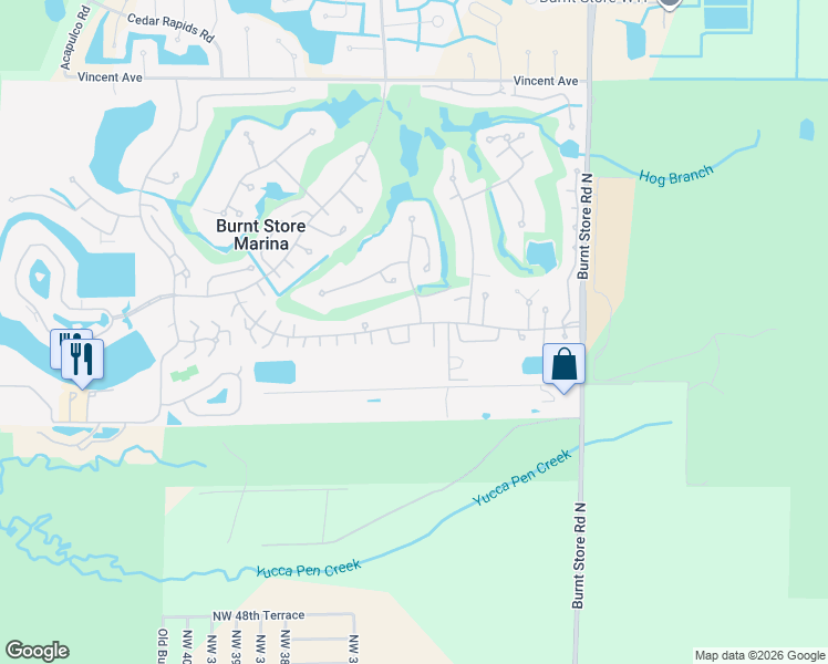 map of restaurants, bars, coffee shops, grocery stores, and more near 800 Islamorada Boulevard in Punta Gorda