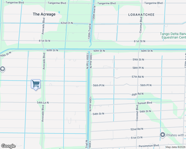 map of restaurants, bars, coffee shops, grocery stores, and more near 12970 57th Road North in West Palm Beach