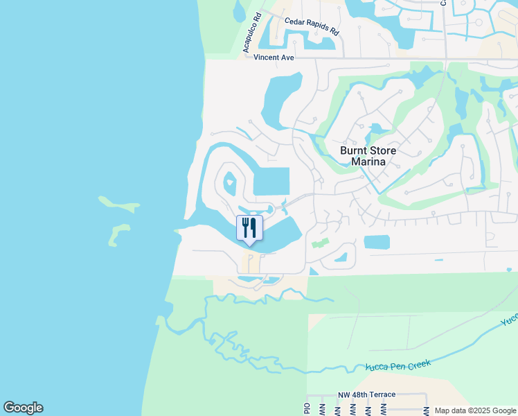 map of restaurants, bars, coffee shops, grocery stores, and more near C Emerald Avenue in Punta Gorda