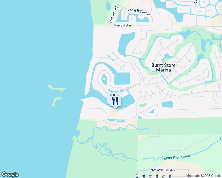 map of restaurants, bars, coffee shops, grocery stores, and more near 3410 Sunset Key Circle in Punta Gorda
