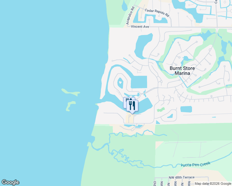 map of restaurants, bars, coffee shops, grocery stores, and more near 3313 Sunset Key Circle in Punta Gorda