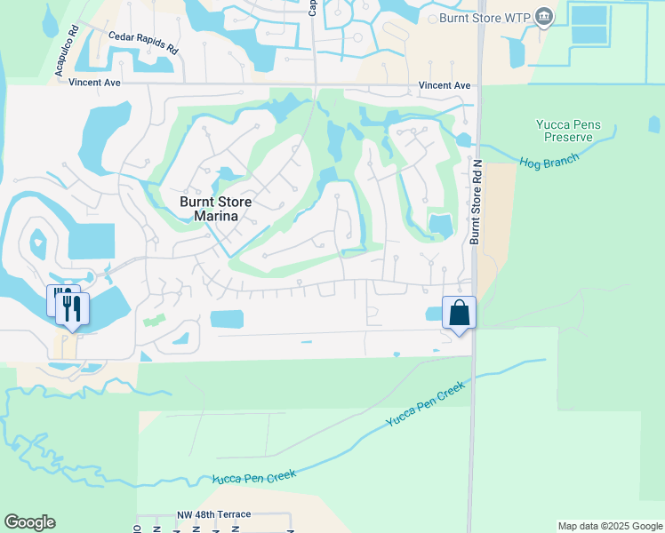 map of restaurants, bars, coffee shops, grocery stores, and more near 901 Linkside Way in Punta Gorda