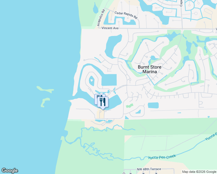 map of restaurants, bars, coffee shops, grocery stores, and more near C Emerald Avenue in Punta Gorda