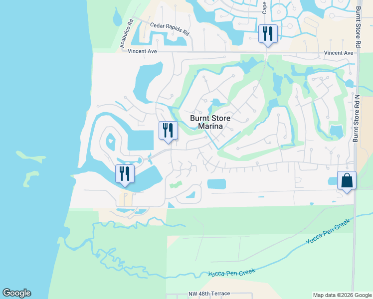 map of restaurants, bars, coffee shops, grocery stores, and more near 3721 Cobia Villas Ct in Punta Gorda