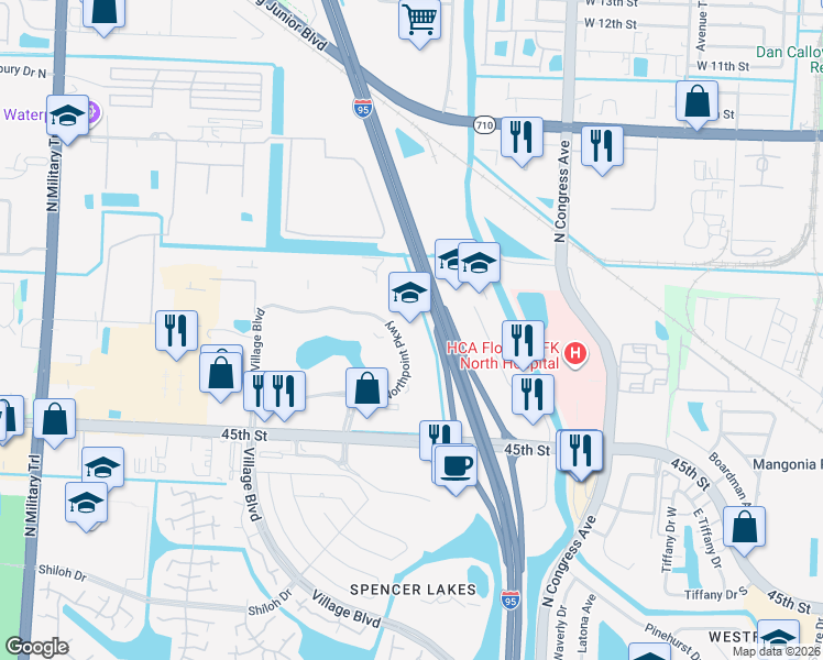 map of restaurants, bars, coffee shops, grocery stores, and more near 801 Northpoint Parkway in West Palm Beach