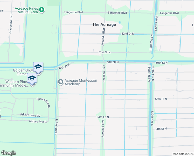 map of restaurants, bars, coffee shops, grocery stores, and more near 13528 58th Court North in West Palm Beach