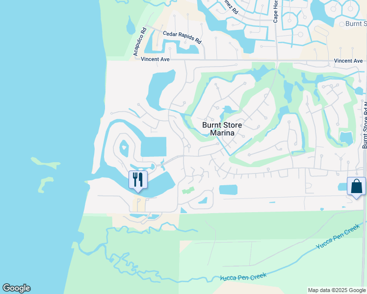 map of restaurants, bars, coffee shops, grocery stores, and more near 3084 Matecumbe Key Road in Punta Gorda