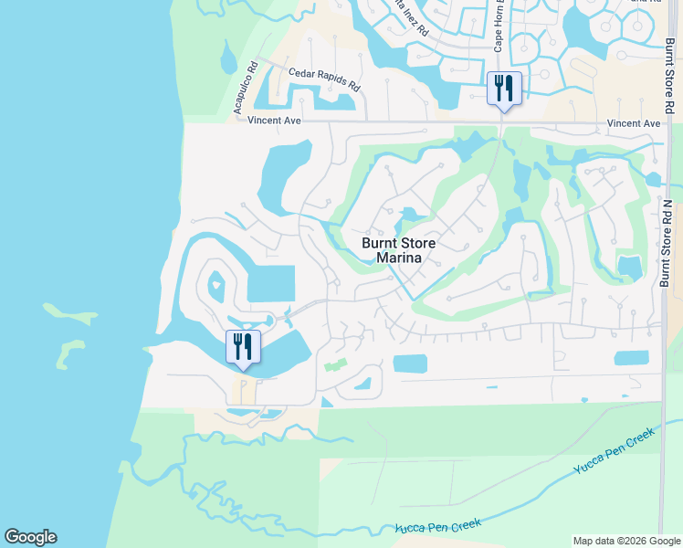 map of restaurants, bars, coffee shops, grocery stores, and more near 3721 Cobia Villas Court in Punta Gorda