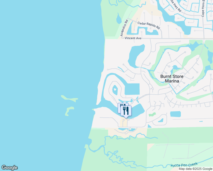 map of restaurants, bars, coffee shops, grocery stores, and more near 3331 Sunset Key Circle in Punta Gorda
