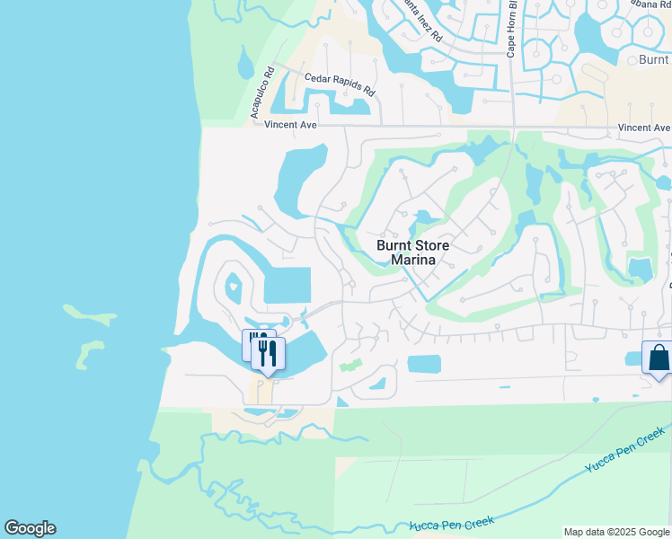 map of restaurants, bars, coffee shops, grocery stores, and more near 3192 Matecumbe Key Road in Punta Gorda