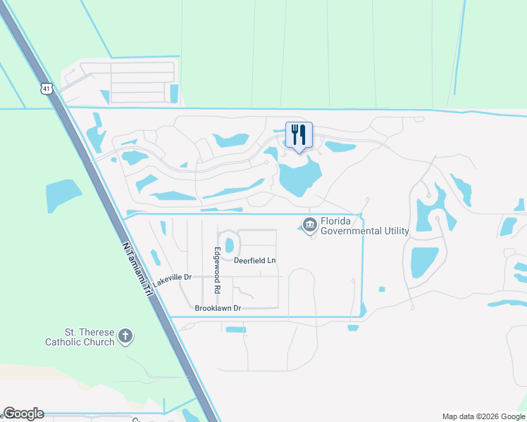 map of restaurants, bars, coffee shops, grocery stores, and more near 2140 Faliron Road in North Fort Myers