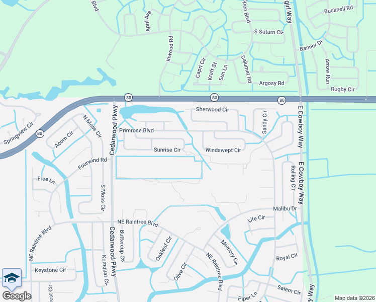 map of restaurants, bars, coffee shops, grocery stores, and more near 8051 Sunrise Circle in LaBelle