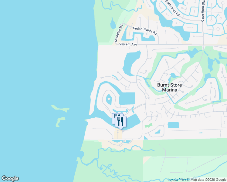 map of restaurants, bars, coffee shops, grocery stores, and more near 3369 Sunset Key Circle in Punta Gorda
