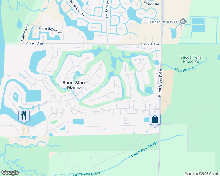 map of restaurants, bars, coffee shops, grocery stores, and more near 4001 Marianne Key Road in Punta Gorda