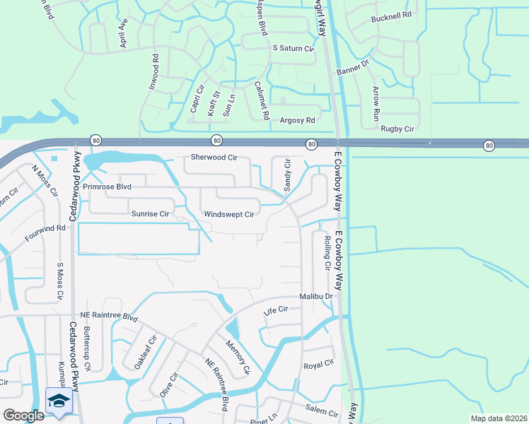 map of restaurants, bars, coffee shops, grocery stores, and more near 8045 Windswept Circle in LaBelle