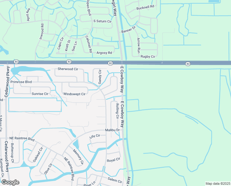 map of restaurants, bars, coffee shops, grocery stores, and more near 8049 Sandlewood Circle in LaBelle