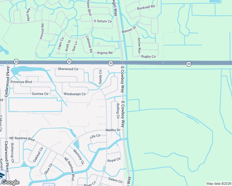 map of restaurants, bars, coffee shops, grocery stores, and more near 8049 Sandlewood Circle in LaBelle