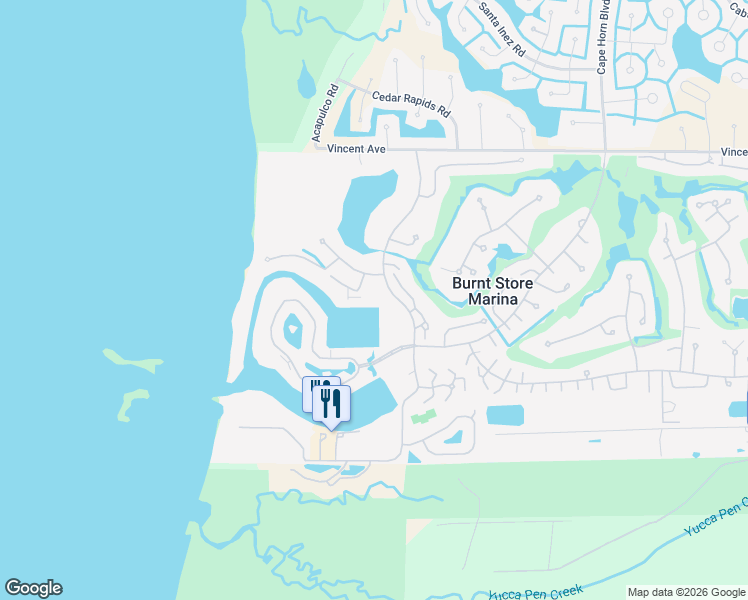 map of restaurants, bars, coffee shops, grocery stores, and more near 2060 Matecumbe Key Road in Punta Gorda