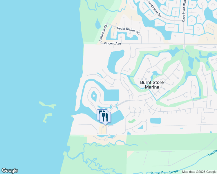map of restaurants, bars, coffee shops, grocery stores, and more near 3389 Sunset Key Circle in Punta Gorda