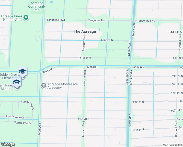 map of restaurants, bars, coffee shops, grocery stores, and more near 13395 59th Court North in West Palm Beach