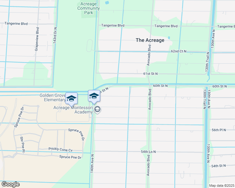map of restaurants, bars, coffee shops, grocery stores, and more near 13792 59th Court North in West Palm Beach