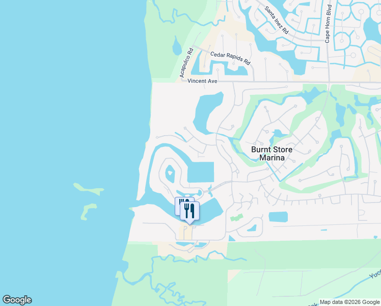 map of restaurants, bars, coffee shops, grocery stores, and more near 3389 Sunset Key Circle in Punta Gorda