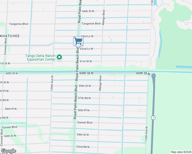 map of restaurants, bars, coffee shops, grocery stores, and more near 11547 59th Street North in West Palm Beach