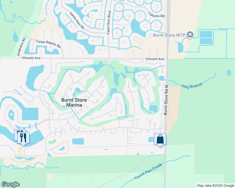 map of restaurants, bars, coffee shops, grocery stores, and more near 5050 Marianne Key Road in Punta Gorda