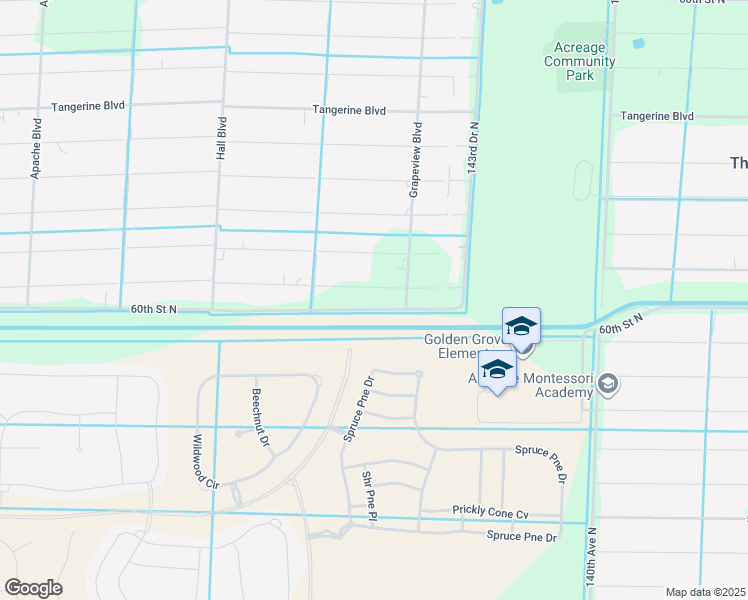 map of restaurants, bars, coffee shops, grocery stores, and more near 14431 60th Street North in Westlake