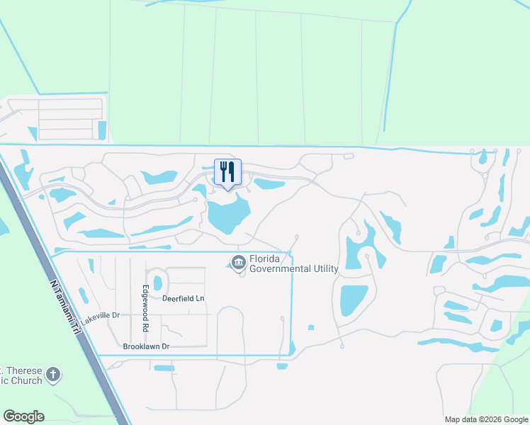map of restaurants, bars, coffee shops, grocery stores, and more near 2441 Palo Duro Boulevard in North Fort Myers