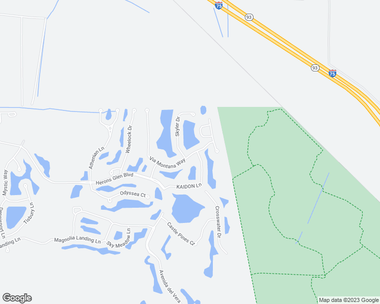 map of restaurants, bars, coffee shops, grocery stores, and more near 3533 Via Montana Way in North Fort Myers
